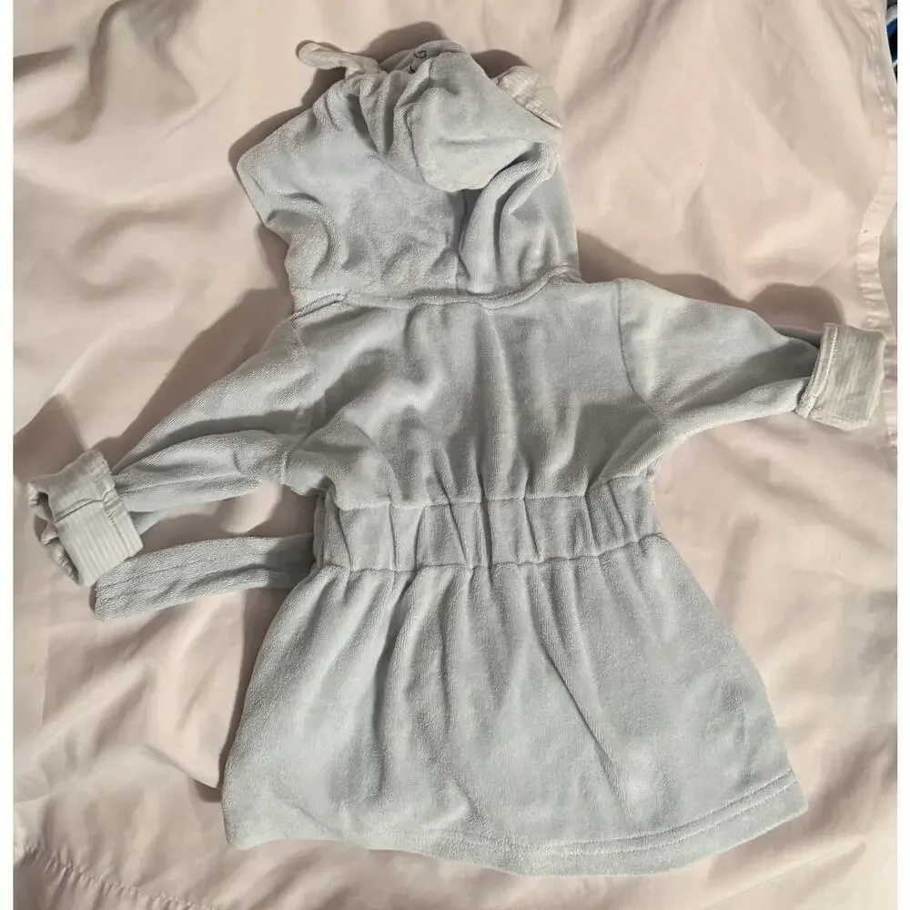 Carter’s Infant Baby Boys’ Blue Hooded Baby Bear Terry Robe Bathrobe 0-9m